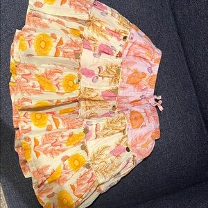 Pink Chicken Girls Allie skirt in gilded floral